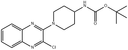 N-[1-(3-氯-2-喹喔啉基)-4-哌啶基]氨基甲酸叔丁酯, 939986-90-0, 结构式