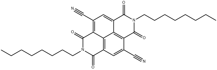 2,7-二辛基-1,3,6,8-四氧-1,2,3,6,7,8-六氢苯并[LMN][3,8]邻二氮杂菲-4,9-二腈, 942130-56-5, 结构式