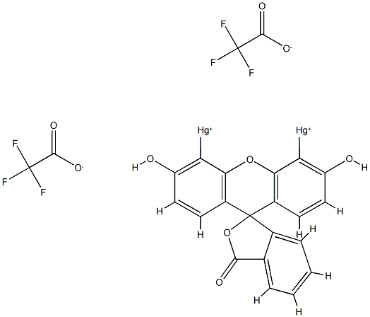 Bis(2,2,2-trifluoroacetato-κO)di-Mercury Fluorescein, 943517-73-5, 结构式