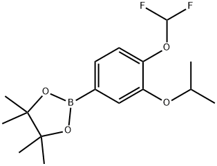 2-(4-(二氟甲氧基)-3-异丙氧基苯基)-4,4,5,5-四甲基-1,3,2-二噁硼戊环, 944332-64-3, 结构式