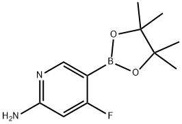 2-氨基-4-氟吡啶-5-硼酸频哪酯, 944401-71-2, 结构式