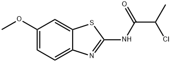 2-氯-N-(6-甲氧基-1,3-苯并噻唑-2-基)丙酰胺, 944889-18-3, 结构式