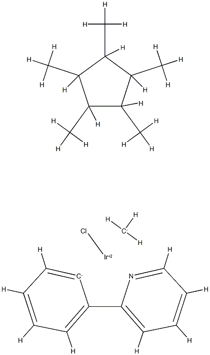 氯(五甲基环戊二烯基)[(2 -吡啶基-KN)苯基架KC]铱(Ⅲ), 945491-51-0, 结构式