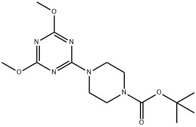 2-(4-BOC-1-哌嗪基)-4,6-二甲氧基-1,3,5-三嗪, 948825-19-2, 结构式