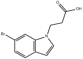 3-(6-6-溴吲哚-1-基)丙酸, 951626-39-4, 结构式