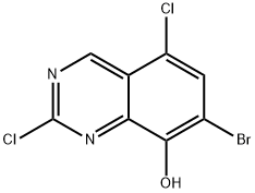 2,5-二氯-7-溴-8-羟基喹唑啉, 953039-87-7, 结构式