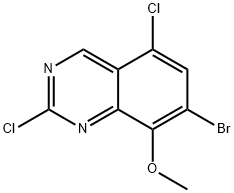 2,5-二氯-7-溴-8-甲氧基喹唑啉, 953039-88-8, 结构式