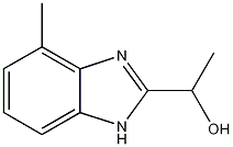 1-(4-甲基-1H-苯并咪唑-2-基)乙醇, 953857-84-6, 结构式