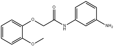 N-(3-氨基苯基)-2-(2-甲氧基苯氧基)醋胺石, 953896-11-2, 结构式