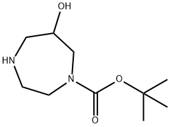 六氢-6-羟基-1H-1,4-二氮杂卓-1-甲酸叔丁酯, 956317-40-1, 结构式