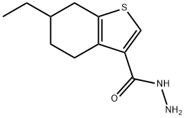 6-乙基-4,5,6,7-四氢-1-苯并噻吩-3-甲酰肼, 956576-48-0, 结构式