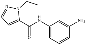 N-(3-氨基苯基)-1-乙基-1H-吡唑-5-甲酰胺, 957261-69-7, 结构式