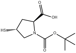 N-BOC-反式-4-巯基-L-脯氨酸, 958879-77-1, 结构式