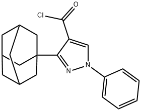 吡唑-4-甲酰氯,3-(1-金刚烷基)-1-苯基-, 959033-82-0, 结构式