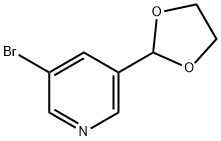 3-bromo-5-(1,3-dioxolan-2-yl)pyridine, 959623-14-4, 结构式