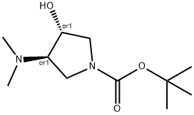 反式-3-二甲氨基-4-羟基-1-BOC-吡咯烷, 960289-56-9, 结构式