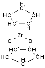 双(环戊二烯)氯化锆氘化物, 80789-51-1, 结构式