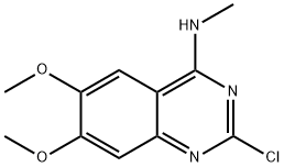 2-氯-6,7-二甲氧基-N-甲基喹唑啉-4-胺, 80841-29-8, 结构式