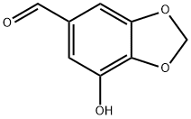 7-HYDROXY-1,3-BENZODIOXOLE-5-CARBOXALDEHYDE, 81805-98-3, 结构式