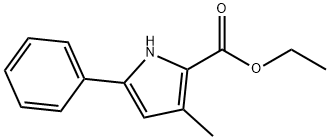 Ethyl 3-methyl-5-phenyl-1H-pyrrole-2-carboxylate, 81979-58-0, 结构式