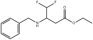 化合物 4,4-DIFLUORO-3-[(PHENYLMETHYL)AMINO]BUTANOIC ACID ETHYL ESTER, 81982-49-2, 结构式