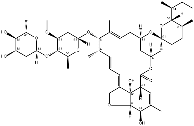 3”-O-Demethyl Ivermectin, 92137-95-6, 结构式