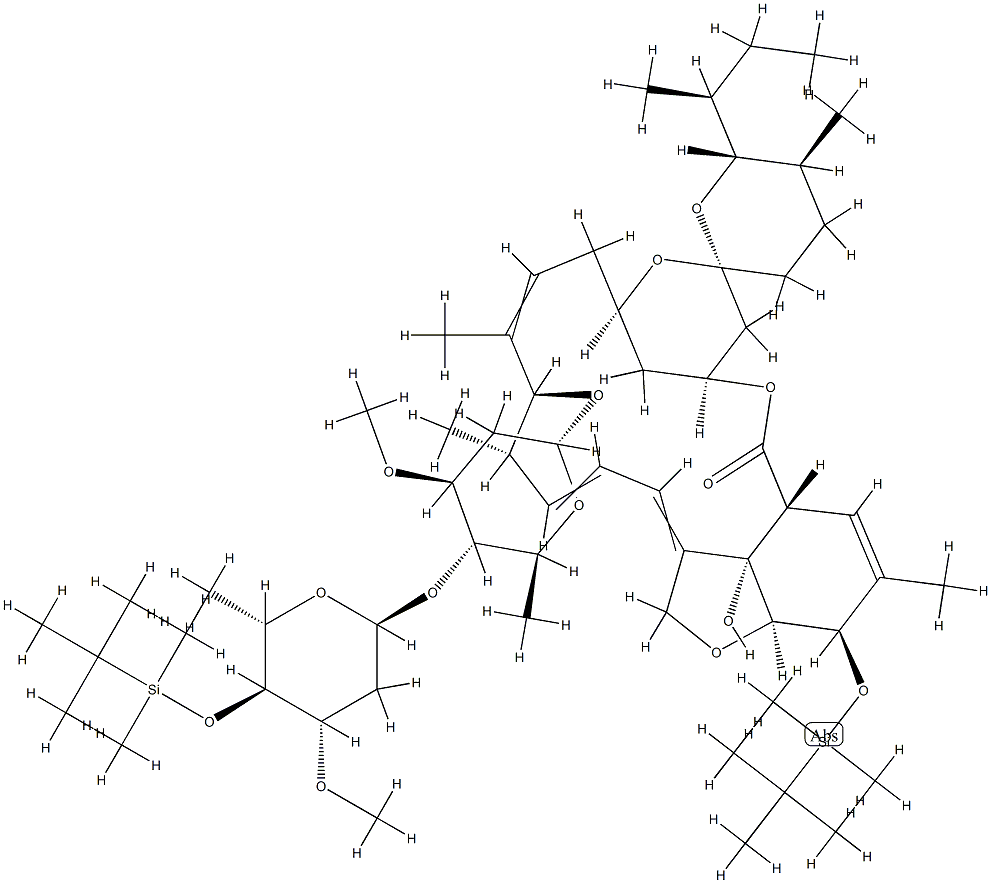 5-O-Demethyl-4,5-bis-O-[(1,1-dimethylethyl)dimethylsilyl]-22,23-dihydro-Avermectin A1a, 82590-57-6, 结构式