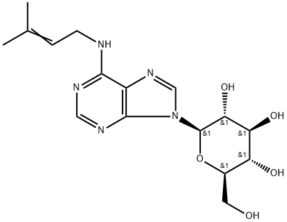 异戊烯腺嘌呤-9-葡糖苷, 83087-94-9, 结构式