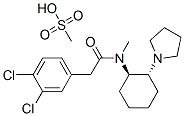 2-(3,4-二氯苯基)-N-甲基-N-[反式-2-(1-吡咯烷基)环己基]乙酰胺甲磺酸盐, 83913-05-7, 结构式