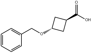 反式-3-苯基甲氧基-1-环丁烷羧酸, 84182-48-9, 结构式