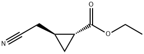 反式-2-(氰基甲基)环丙烷-1-羧酸乙酯, 84673-46-1, 结构式