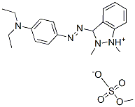 3-[[4-(二乙氨基)苯基]偶氮]-1,2-二甲基-1H-吲哚翁硫酸甲酯盐, 84788-00-1, 结构式