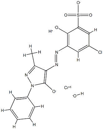 [5-氯-3-[(4,5-二氫-3-甲基-5-氧代-1-苯基-1H-吡唑-4-基)偶氮]-2-羥基苯磺酸根合]羥基鉻酸氫, 85443-60-3, 結(jié)構(gòu)式
