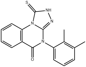 4-(2,3-二甲基苯基)-1-硫烷基-4H,5H-[1,2,4]三唑并[4,3-A]喹唑啉-5-酮, 85772-41-4, 结构式
