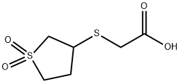 2-[(四氢-1,1-二氧化-3-噻吩基)硫代]乙酸, 86453-15-8, 结构式