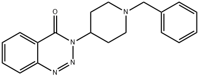 1-苄基-4-[3-(3,4-二氢-4-氧代-1,2,3-苯并三嗪)基]哌啶, 86589-81-3, 结构式