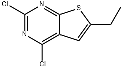 2,4-二氯-6-乙基噻吩并[2,3-D]嘧啶, 87478-74-8, 结构式