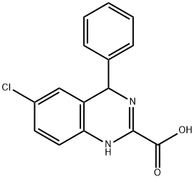 2-喹唑啉甲酸, 6-氯-1,4-二氢-4-苯基-, 88190-77-6, 结构式