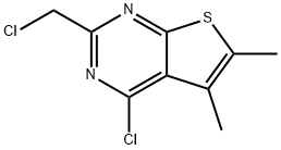 4-氯-2-(氯甲基)-5,6-二甲基噻吩并[2,3-D]嘧啶, 88203-19-4, 结构式