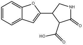 4-(苯并呋喃-2-基)-2-氧亚基吡咯烷-3-羧酸, 88234-81-5, 结构式