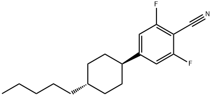 2,6-二氟-4-(反式-4-戊基环己基)苯甲腈, 88308-37-6, 结构式