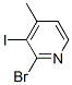 2-溴-3-碘-4-甲基吡啶, 88494-42-2, 结构式