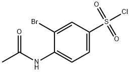 3-溴-4-乙酰氨基苯-1-磺酰氯化, 88963-75-1, 结构式