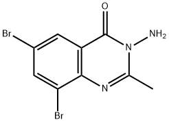 3-氨基-6,8-二溴-2-甲基喹唑啉-4(3H)-酮, 89258-53-7, 结构式
