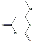 1-甲基-6-(甲氨基)嘧啶-2,4(1H,3H)-二酮, 89465-16-7, 结构式