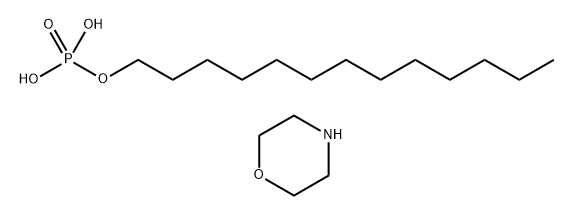 磷酸二氢-1-十三烷醇酯与吗啉的化合物, 89819-86-3, 结构式