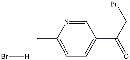 2-溴-1-(6-甲基吡啶-3-基)乙酮氢溴酸盐, 89978-48-3, 结构式