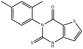 3-(2,4-二甲基苯基)-2-硫代-2,3-二氢噻吩并[3,2-D]嘧啶-4(1H)-酮, 811451-04-4, 结构式