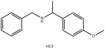 N-苄基-1-(4-甲氧基苯基)乙胺-1-胺盐酸盐, 820245-51-0, 结构式