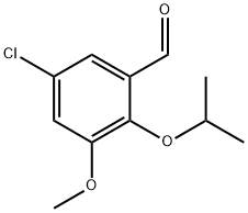 5-氯-2-异丙氧基-3-甲氧基苯甲醛, 827593-20-4, 结构式